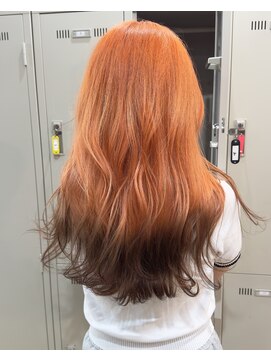 ラグヘアーワークス(LAG HAIR WORKS) オレンジ×エンドカラー
