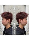 スパイキー×ワインレッド