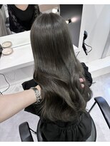 ノー バイ イオエ 西梅田(no. by ioe)&nbsp;ブリーチなしカラー/髪質改善/ミルクティーベージュ/小顔ヘア