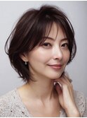 ミディアムレイヤー 白髪ぼかし 30代40代50代60代