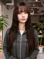 アルバム 銀座(ALBUM GINZA)&nbsp;前髪カットロング顔周りレイヤーココアベージュ_F31255