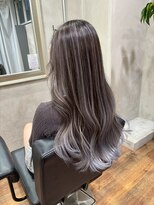 ヘアプレイスソル (HAIR PLACE SoL)&nbsp;バレイヤージュ/グレーベージュ×シルバーアッシュ/レイヤー