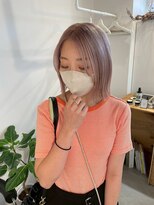  fit stand 千葉/ショートボブ/カット/パーマ/ダブルカラー/トリートメント/縮毛矯正&nbsp;イメチェン/ピンクベージュ/アンブレラカラー[千葉]