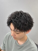 メルシー ドゥ メンズ(merci deux)&nbsp;アップバングスパイキーショートツイストスパイラルパーマ