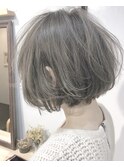 【Marl】ハイトーングレージュのシンプルボブ♪