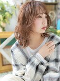 大人かわいいアッシュピンク小顔くびれヘアc大宮