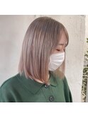 【ALLY 濱田】ミルクティーベージュ×ボブ 20代/30代/40代