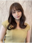 くびれヘア/似合わせカット/透明感カラー/アースカラー