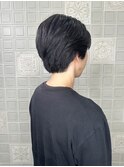 刈り上げなしセンターパート