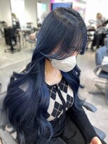 ユーフォリア 渋谷グランデ(Euphoria SHIBUYA GRANDE) ブルーカラー　韓国ヘア　透明感カラー　顔周りレイヤーカット