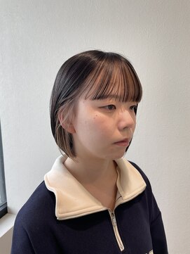 サラ ビューティー サイト 古賀店(SARA Beauty Sight) 小顔カット/イヤリングカラー/まろやかベージュ