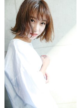 オーバーヘアー 所沢店(over hair) 【over hair】 外はね×切りっぱなしミディアムスタイル