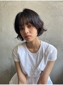 お洒落なミニボブ×抜け感パーマ