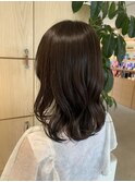 大人美人アッシュオリーブショコラアッシュ韓国ヘアモテ髪