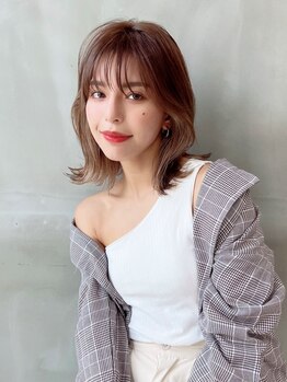 ソース 枚方(SOURCE)の写真/【カット+イルミナ¥7700】【Wカラーorハイライト¥8400】暗髪～ハイトーンまで柔らかく透明感のあるカラー♪