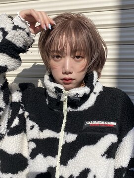 ムーン バイ ケンジ(moon by KENJE) ショートボブ/ミルクティーベージュ