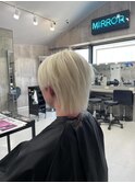 イメチェン/レッドブラウン/フルバング/似合わせカット/海老名駅