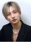 シースルーラウンドマッシュハイトーンナチュラルヘア