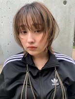 テトヘアー(teto hair)&nbsp;ウルフボブ　ウルフカット　ベージュカラー　ブリーチカラー