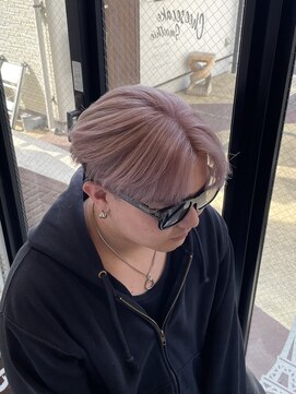 エスト 幕張本郷(est.) 【メンズホワイトピンク】ブリーチ2回透け感カラー◎千葉/メンズ