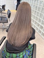 サンクプロジェクト(cinq PROJECT)&nbsp;ラベンダーミルクティーグレージュ韓国風顔まわりレイヤー原宿