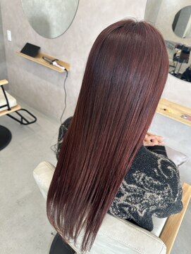 アン ヌイ 箕面萱野(an nui) ブリーチ無しで作る暖色系カラー