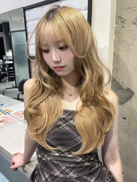 ボタン 熊本(VOTAN) 韓国ヘア/レイヤーカット/前髪/顔まわり/ミルクティー/ブリーチ