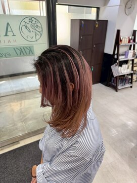 アイズ 本厚木(AIZU) バレイヤージュ 白髪ぼかし