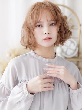 カバーヘア ブリス 北浦和(COVER HAIR bliss) ハイトーンカラーブリーチなしハッシュレイヤーボブ20代北浦和c8