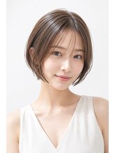 アンフィサンクミル 銀座(AnFye cinq mille) 白髪ぼかし×縮毛矯正で艶ショート
