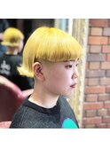  soleige #イエローカラー #イエローヘア #外ハネ