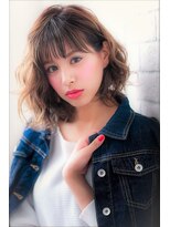 ソア 武蔵小杉(SOAR) かき上げヘムライトラベージュ暖色カラーストカールくびれヘア