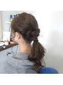 結婚式ヘアセット/ヘアセット/ヘアアレンジ/ポニーテール