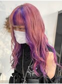 『ハイトーンカラー』ペールピンク×バイオレットデザイン