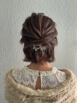 ヘアセットサロン アッシュ 神戸三宮(Ash) 外ハネが可愛いハーフアップ★