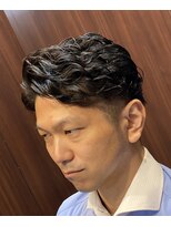 ヒロギンザ 新橋銀座口店(HIRO GINZA) かきあげ風ビジネスパーマスタイル