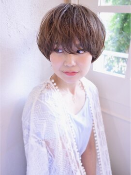 ハウスアンドヘアーワークス(House&Hair works) 前髪長め大人小顔ショート30代40代50代　藤沢