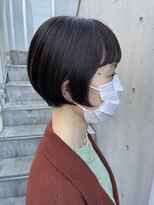 大人の前下がりショートボブ☆ナチュラルブラウン