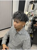ツイストパーマ×ホワイトメッシュ