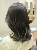 ミルクティーベージュカラーくびれヘアグレージュカラー韓国