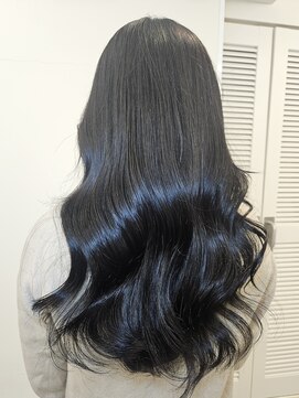 アース 錦糸町店(HAIR&MAKE EARTH) 20代30代ブルーブラック髪質改善カラー韓国ヘア透明感