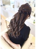 お呼ばれスタイル×ハーフアップ