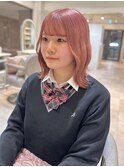 ブリーチカラーピンクオレンジベージュ