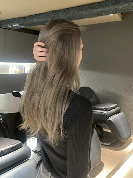 ペレ 栄店(PELE) ホワイトグレージュ/デジタルパーマ/チェリーブラウン/栄