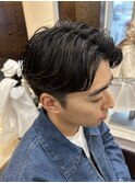 ニュアンスパーマ　センターパート