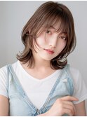 くびれ姫カットレイヤー/ミディアムレイヤー/外ハネボブ
