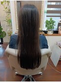 サラサラ縮毛矯正　ストレートヘア　ロング