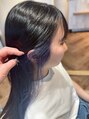 ヘアーショップ エヌアンドエー 越谷店(hair shop N&A) 耳かけでさりげなく魅せるブルーインナーカラー【#越谷】