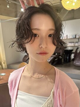 レイヤーパーマ黒髪パーマボブパーマボブニュアンスパーマ