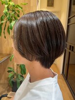 クラップス 横須賀中央店(CLAPS) 横須賀白髪染め白髪ぼかしハイライトショートボブレイヤーカット